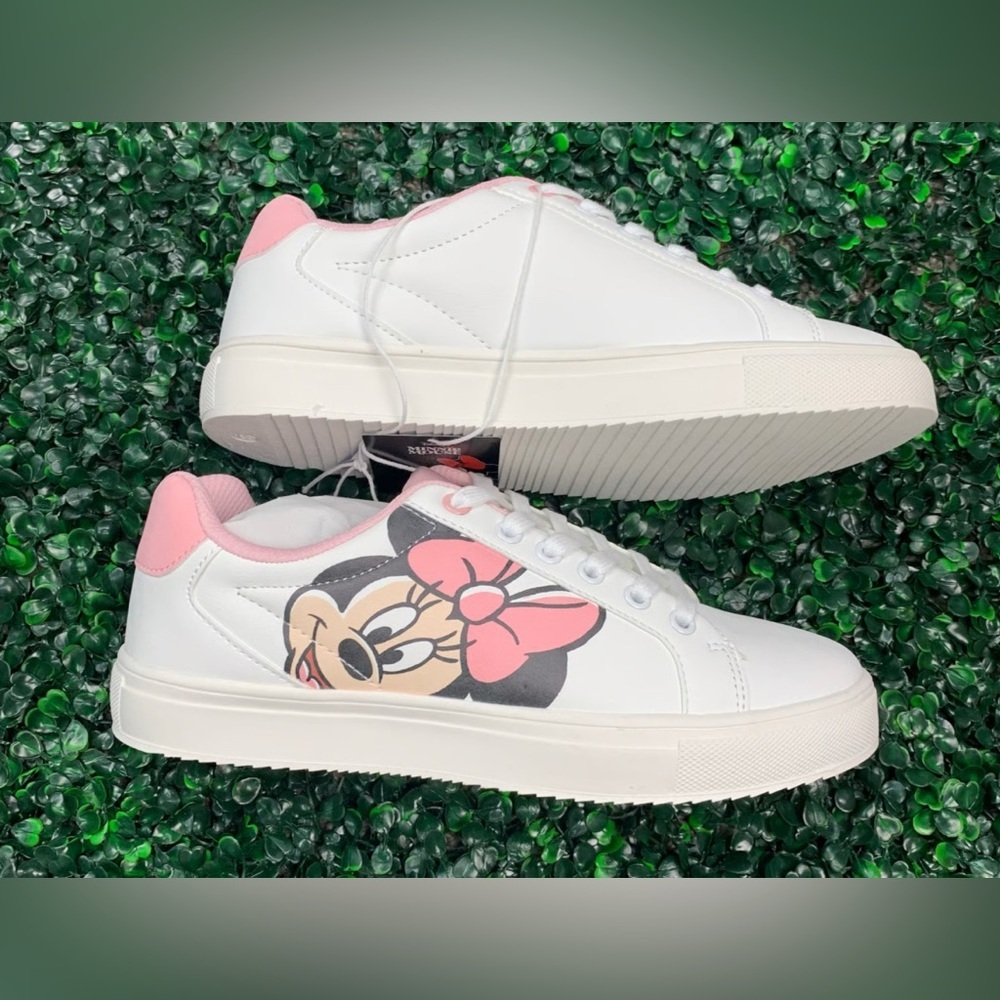 Disney Minnie Mouse White Pink Athletic Sneakers NWT - no box